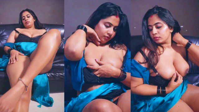Nila Nambiar Stripping In Blue Dress and Showing Boobs